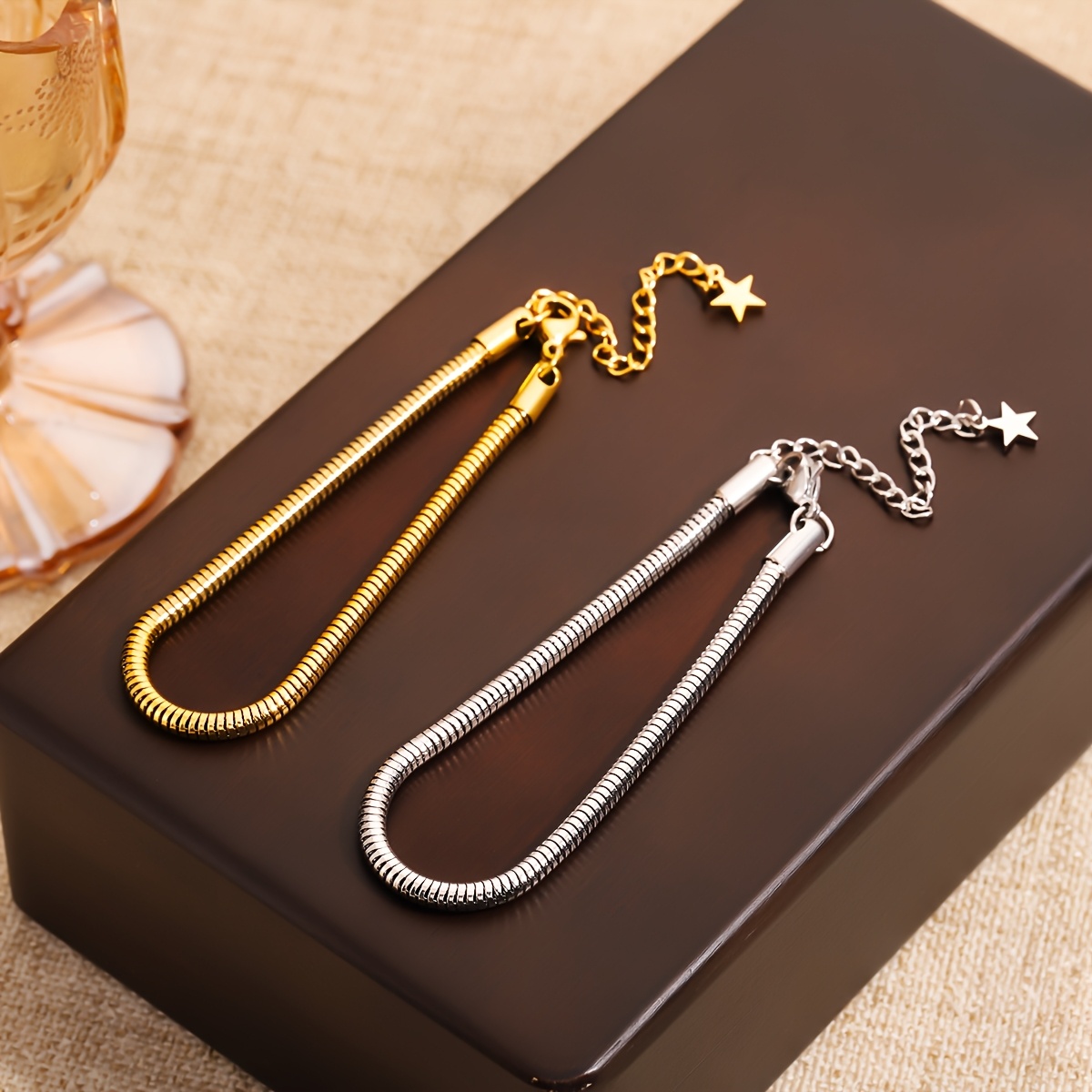Women's Simple Stainless Steel Snake Chain Bracelet